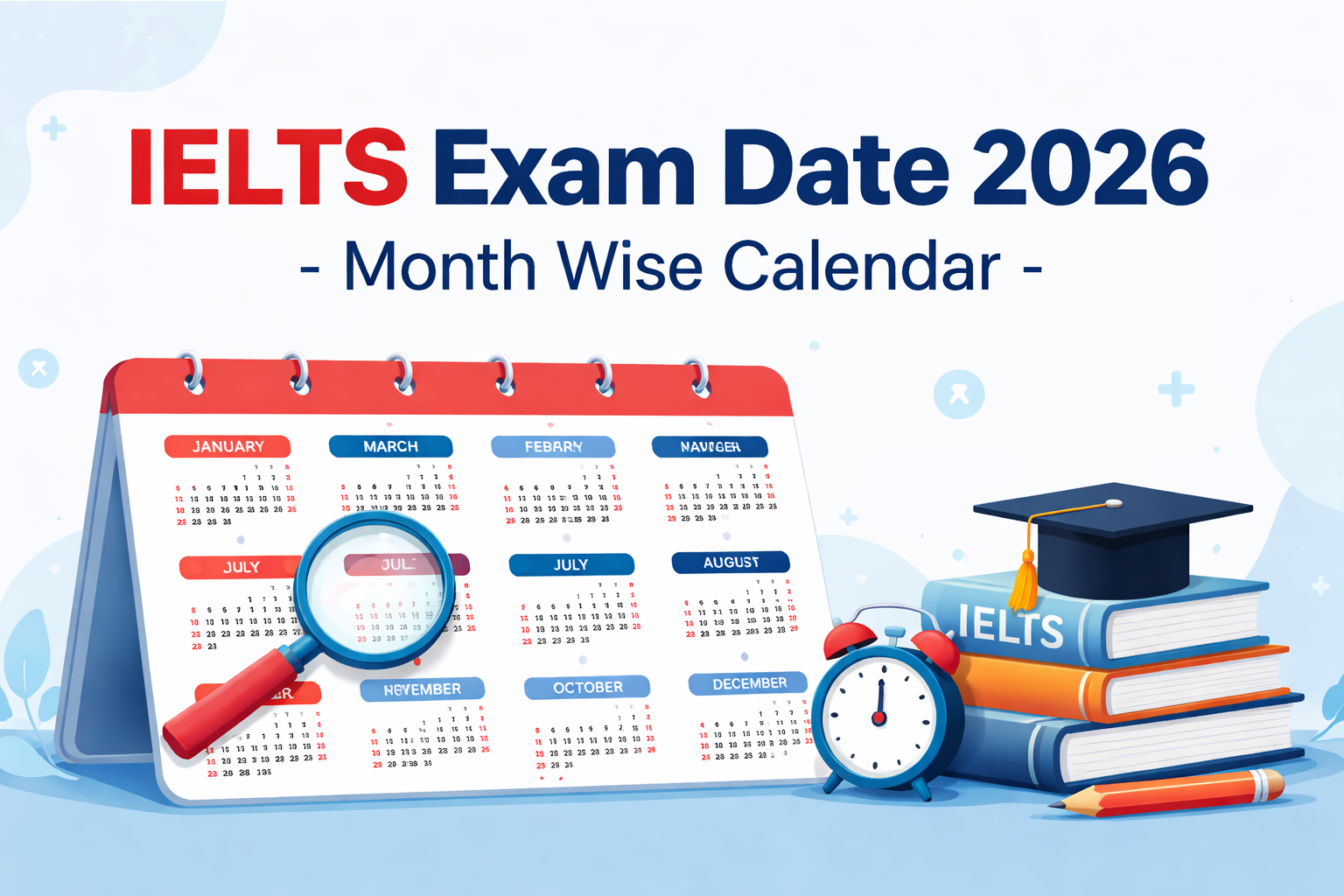 IELTS Exam Date 2026 - Month Wise Calendar