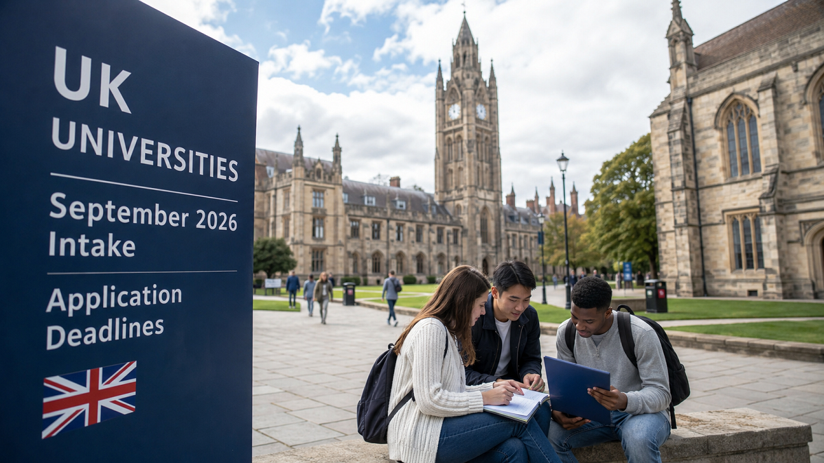 Popular UK Universities for September 2026 Intake & Application Deadlines