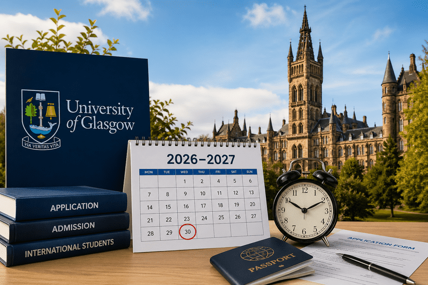 University of Glasgow Application Deadline 2026-2027 for International Students